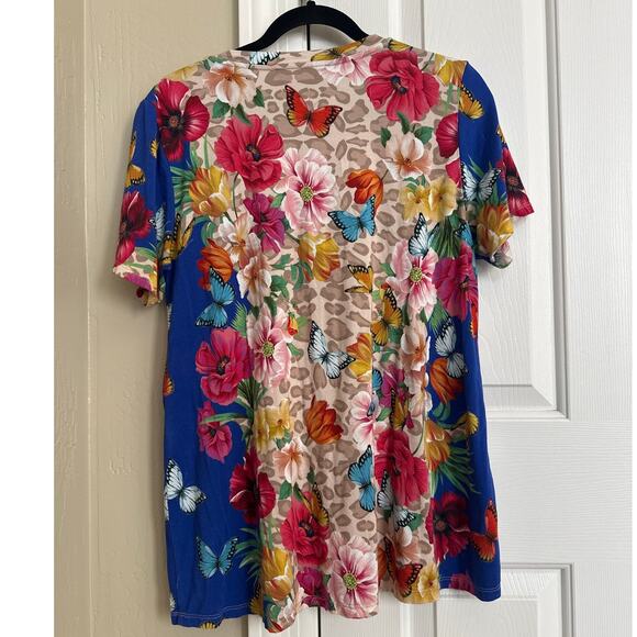 Johnny Was Mayflower Favorite Short Sleeve Swing Tee Medium Floral‎ - Picture 4 of 6